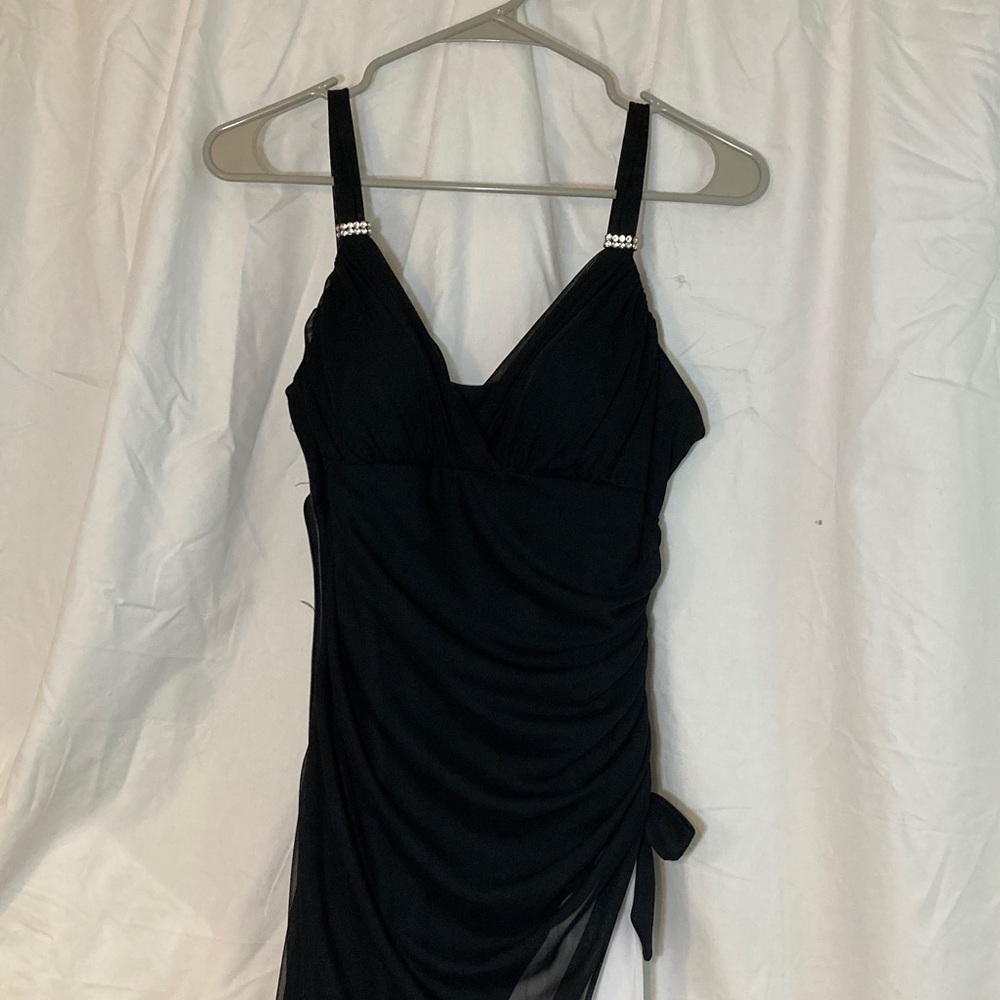 Blondie Nites Black Dress with Faux Diamond Details